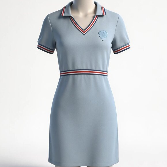 🛡️Gucci Equestrian Coat Of Arms Sherry Web Polo Dress - Picture 5 of 15